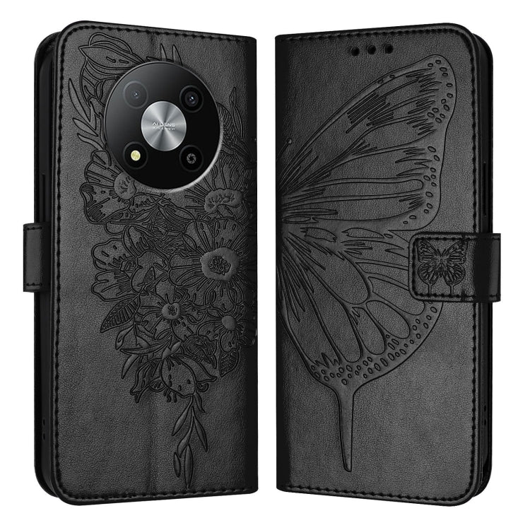 For ZTE Blade A73 5G Embossed Butterfly Leather Phone Case