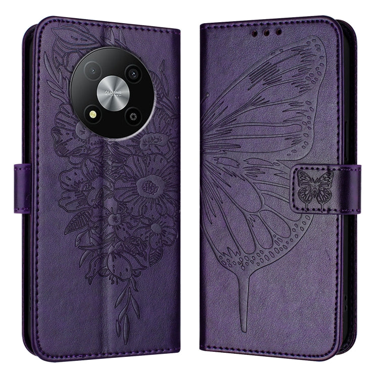 For ZTE Blade A73 5G Embossed Butterfly Leather Phone Case