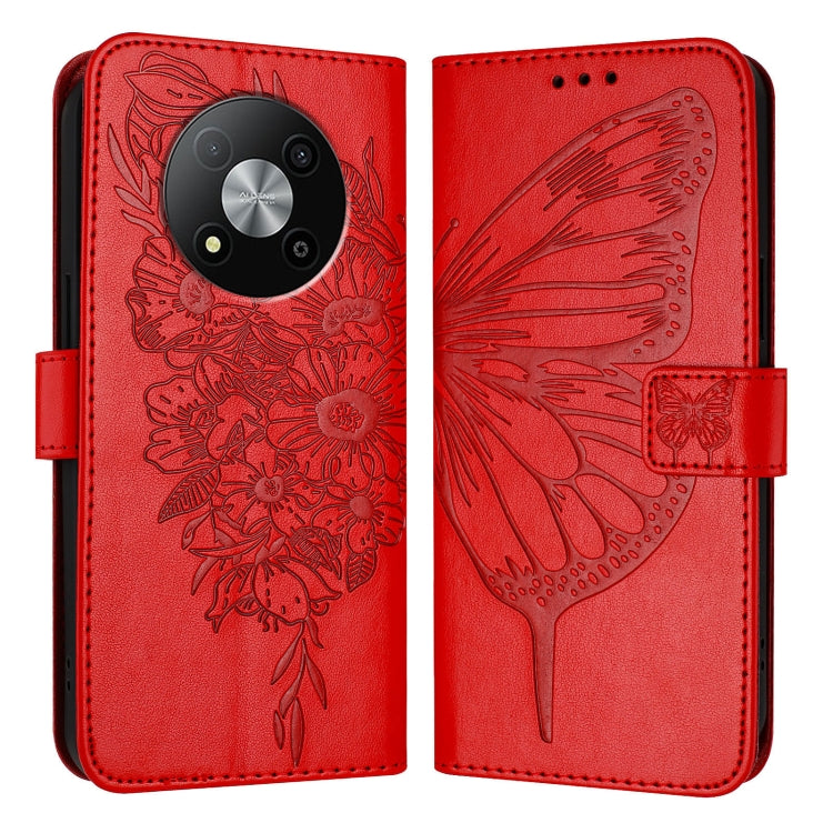 For ZTE Blade A73 5G Embossed Butterfly Leather Phone Case