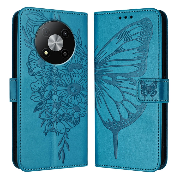 For ZTE Blade A73 5G Embossed Butterfly Leather Phone Case