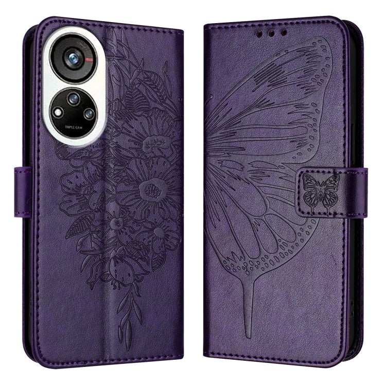 For ZTE Blade V40s Embossed Butterfly Leather Phone Case