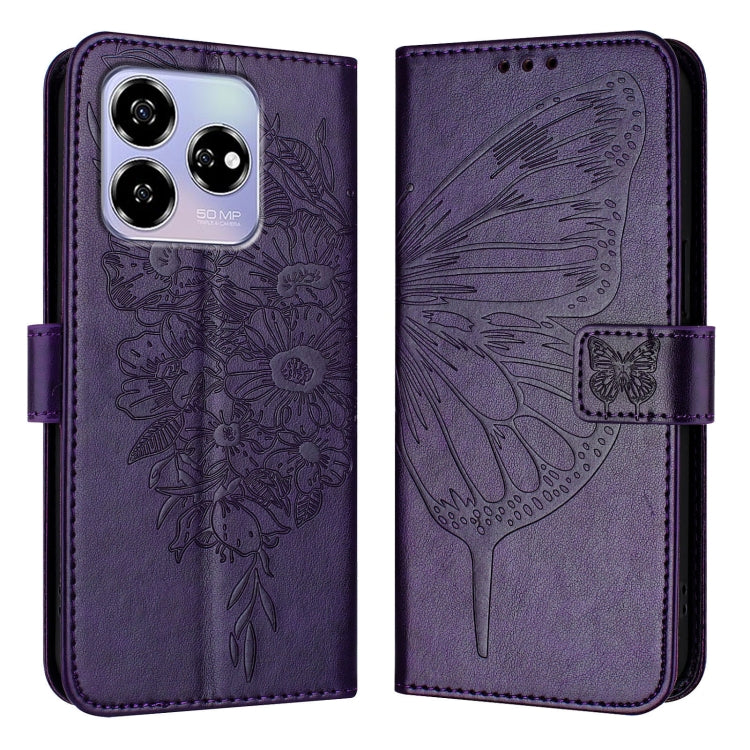 For ZTE Blade V60 / Axon 60 4G Embossed Butterfly Leather Phone Case