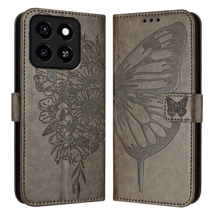 For ZTE Blade A35 / A55 Embossed Butterfly Leather Phone Case