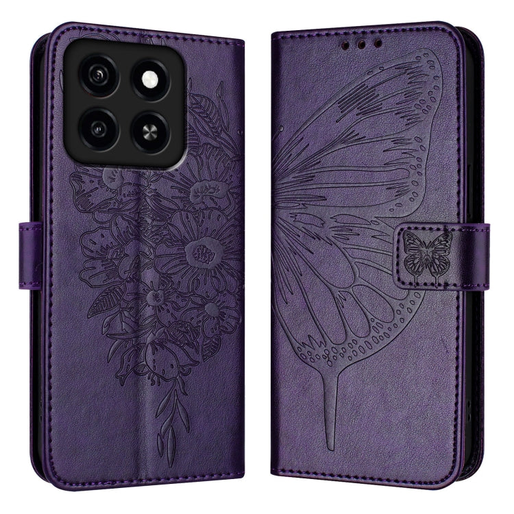 For ZTE Blade A35 / A55 Embossed Butterfly Leather Phone Case