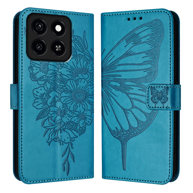 For ZTE Blade A35 / A55 Embossed Butterfly Leather Phone Case