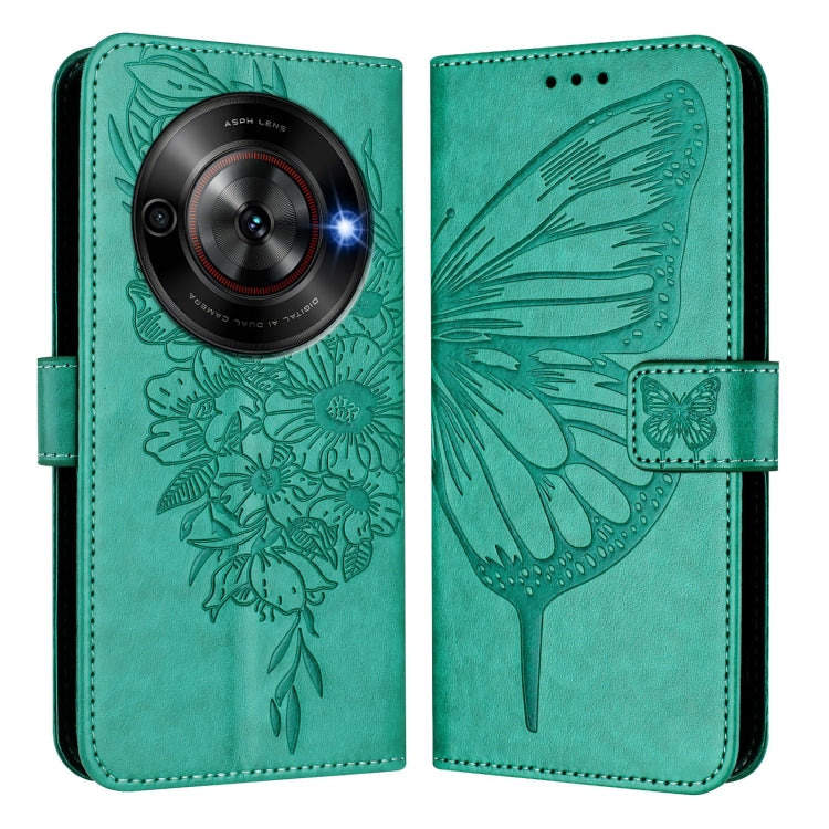 For ZTE Blade A75 5G / Nubia Focus Embossed Butterfly Leather Phone Case