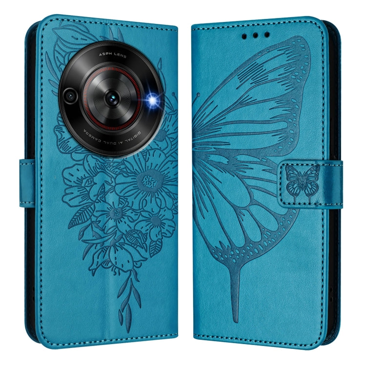 For ZTE Blade A75 5G / Nubia Focus Embossed Butterfly Leather Phone Case