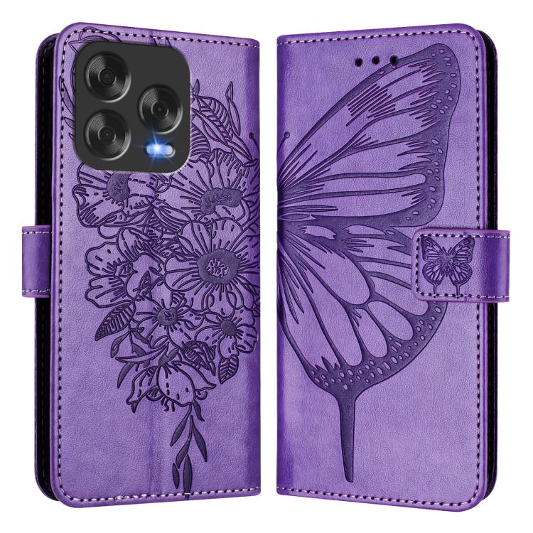 For ZTE Blade V70 Design Embossed Butterfly Leather Phone Case