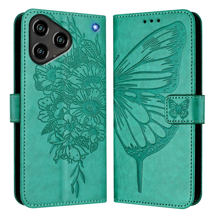 For ZTE Blade A76 4G Embossed Butterfly Leather Phone Case