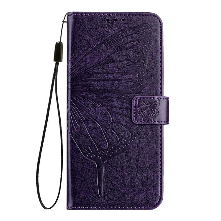 For ZTE Blade A76 4G Embossed Butterfly Leather Phone Case