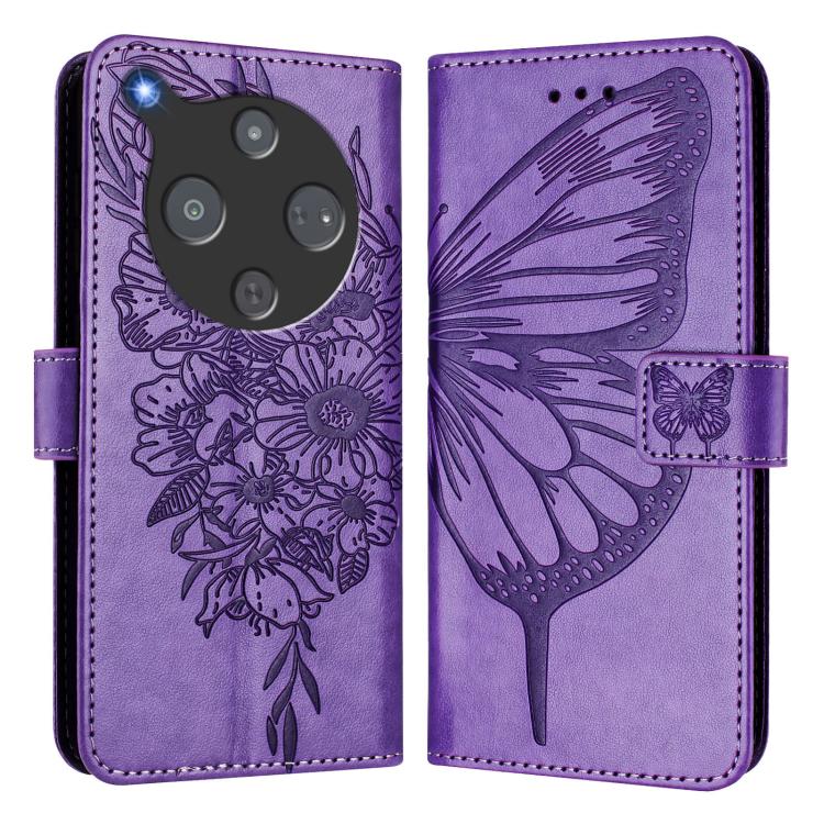 For ZTE Nubia P9 Pro 5G / Optus X Pro 2 5G Embossed Butterfly Leather Phone Case