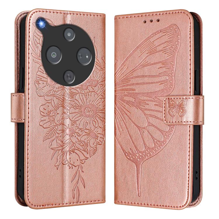 For ZTE Nubia P9 Pro 5G / Optus X Pro 2 5G Embossed Butterfly Leather Phone Case