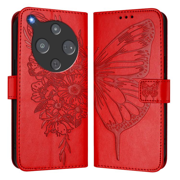 For ZTE Nubia P9 Pro 5G / Optus X Pro 2 5G Embossed Butterfly Leather Phone Case