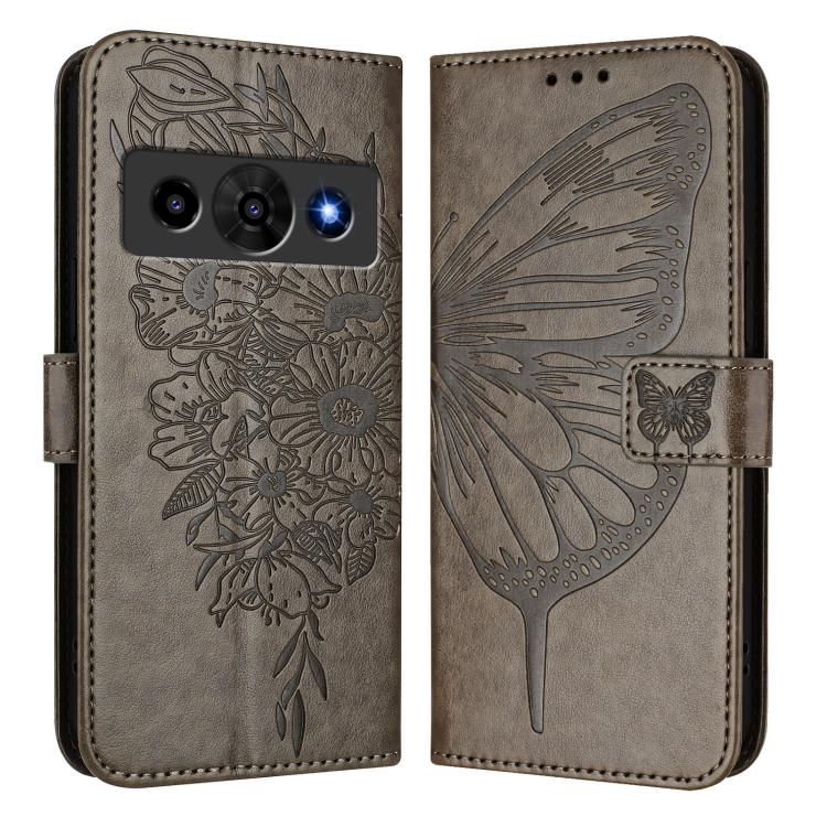 For ZTE Nubia P7 Pro 5G / Optus X Value 5G Embossed Butterfly Leather Phone Case