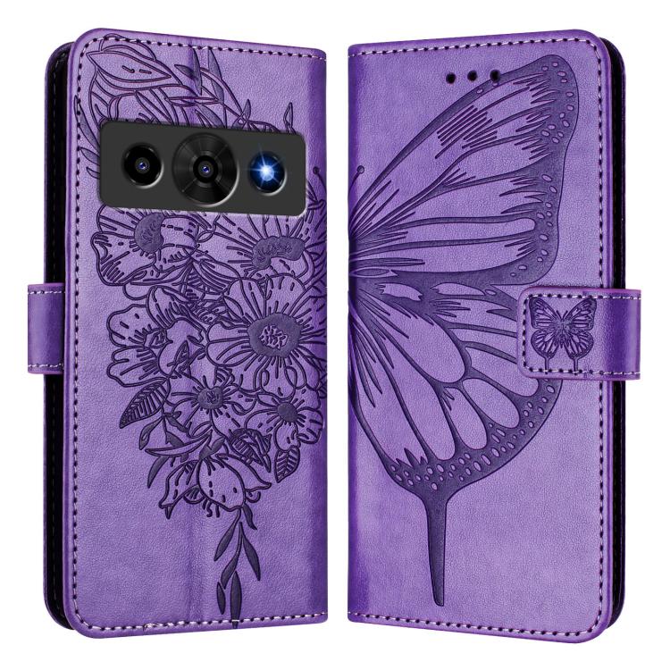 For ZTE Nubia P7 Pro 5G / Optus X Value 5G Embossed Butterfly Leather Phone Case