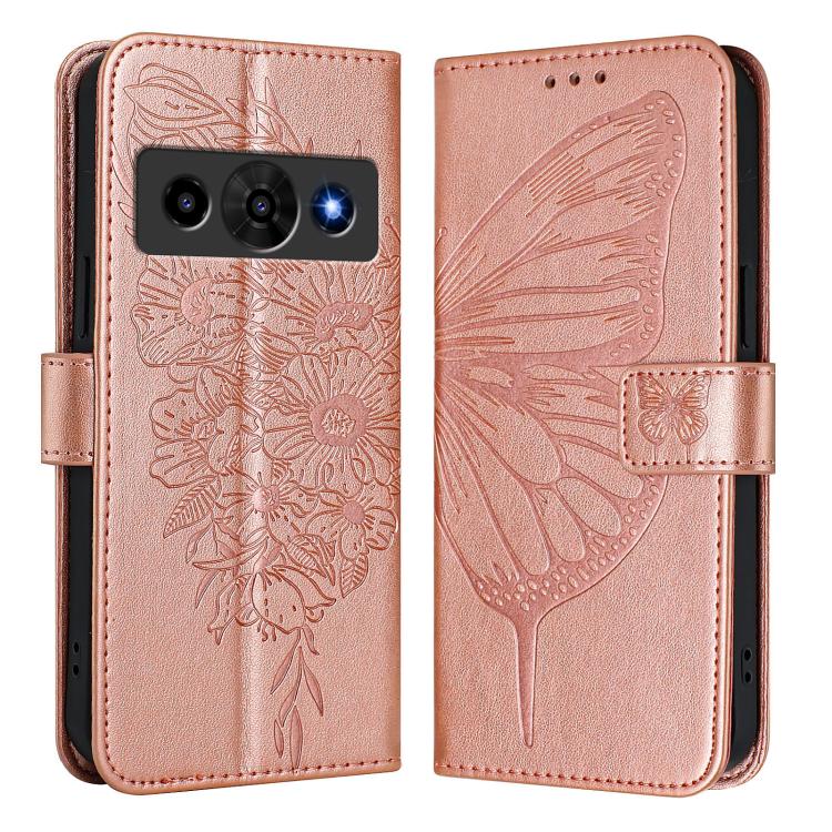 For ZTE Nubia P7 Pro 5G / Optus X Value 5G Embossed Butterfly Leather Phone Case