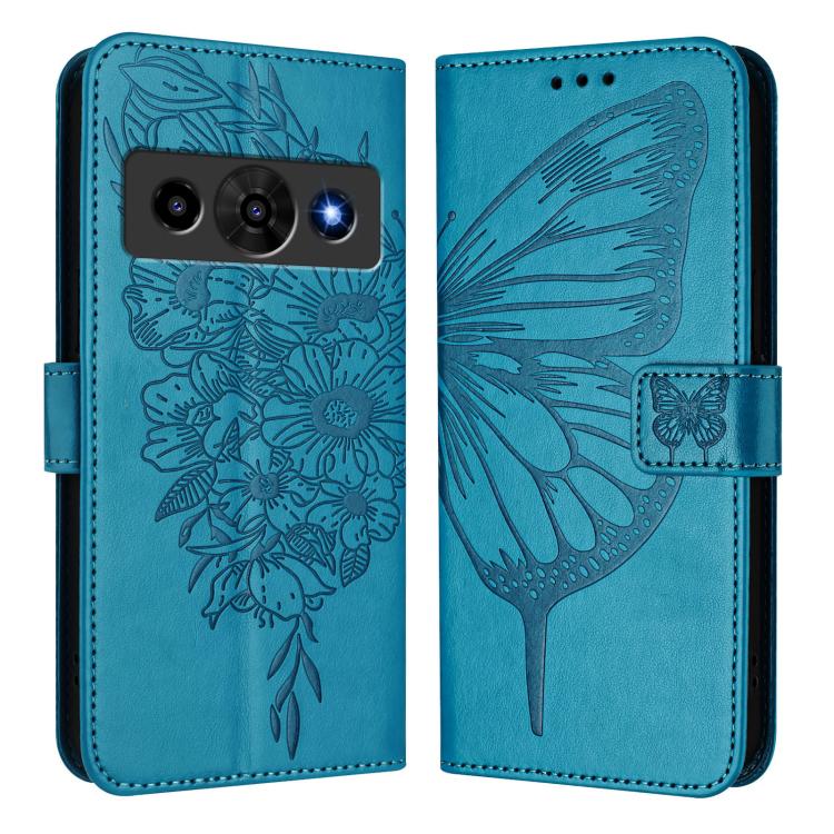 For ZTE Nubia P7 Pro 5G / Optus X Value 5G Embossed Butterfly Leather Phone Case