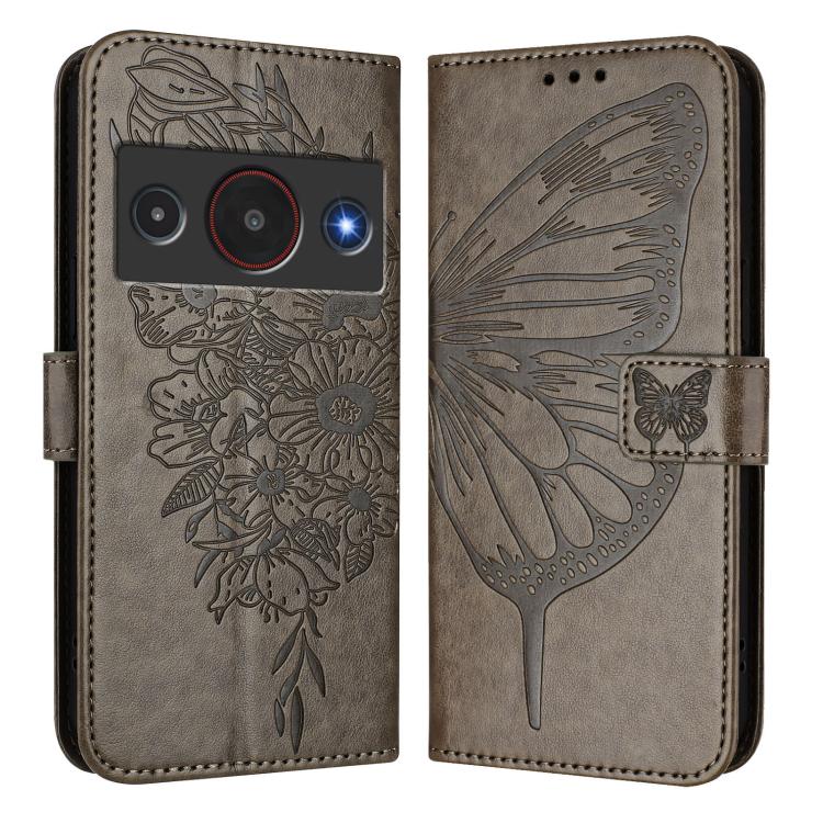 For ZTE Blade A75 Pro 5G / T-Elite 5G Embossed Butterfly Leather Phone Case