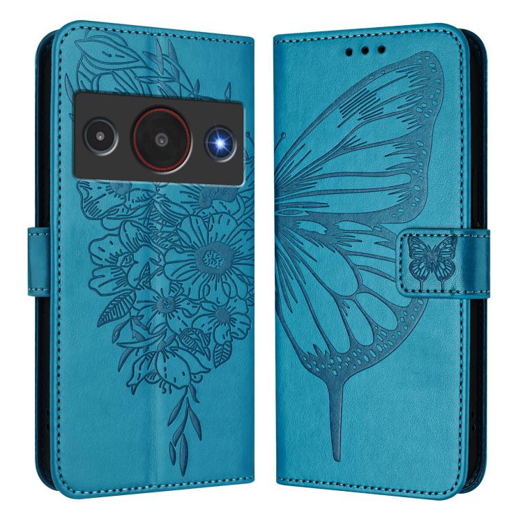 For ZTE Blade A75 Pro 5G / T-Elite 5G Embossed Butterfly Leather Phone Case