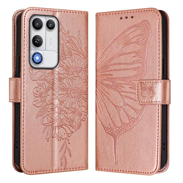For ZTE nubia RedMagic 11 Air Embossed Butterfly Leather Phone Case
