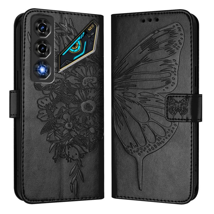 For ZTE nubia Neo 5 5G Embossed Butterfly Leather Phone Case