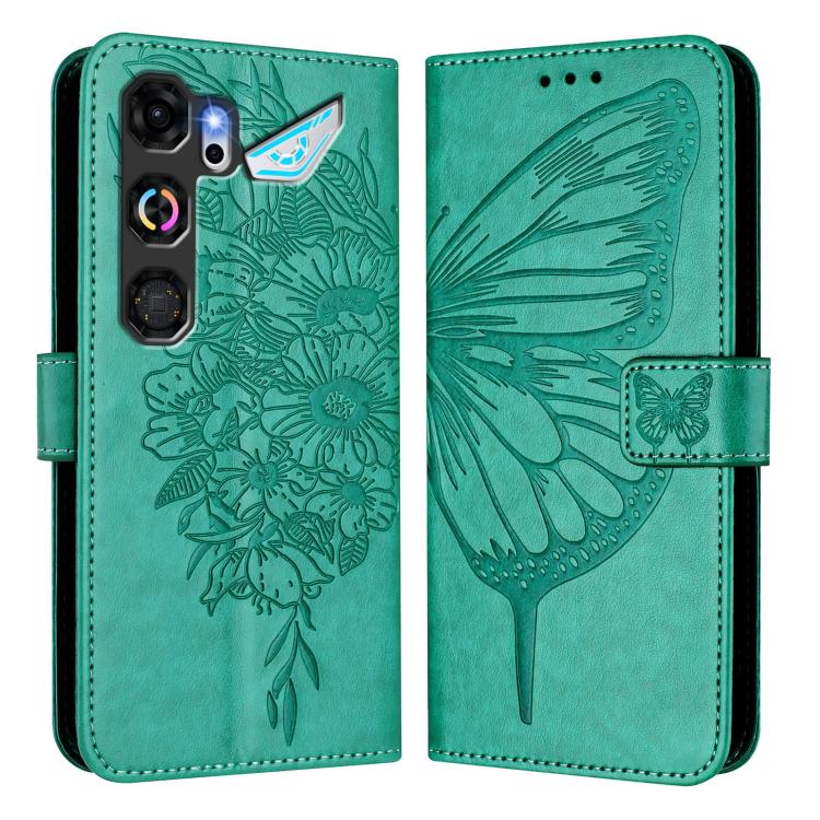 For ZTE nubia Neo 5 GT 5G Embossed Butterfly Leather Phone Case