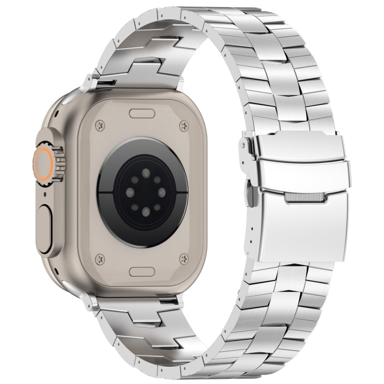 For Apple Watch Series 5 44mm Rice Ears Safety Buckle Titanium Alloy Watch Band