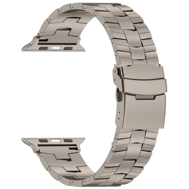 For Apple Watch Series 5 44mm Rice Ears Safety Buckle Titanium Alloy Watch Band