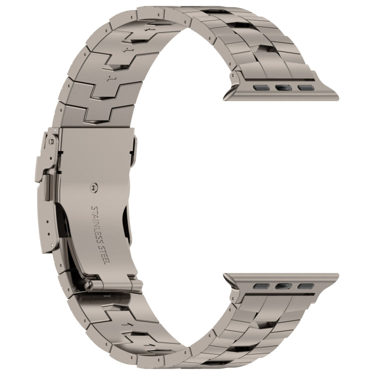 For Apple Watch Series 5 44mm Rice Ears Safety Buckle Titanium Alloy Watch Band
