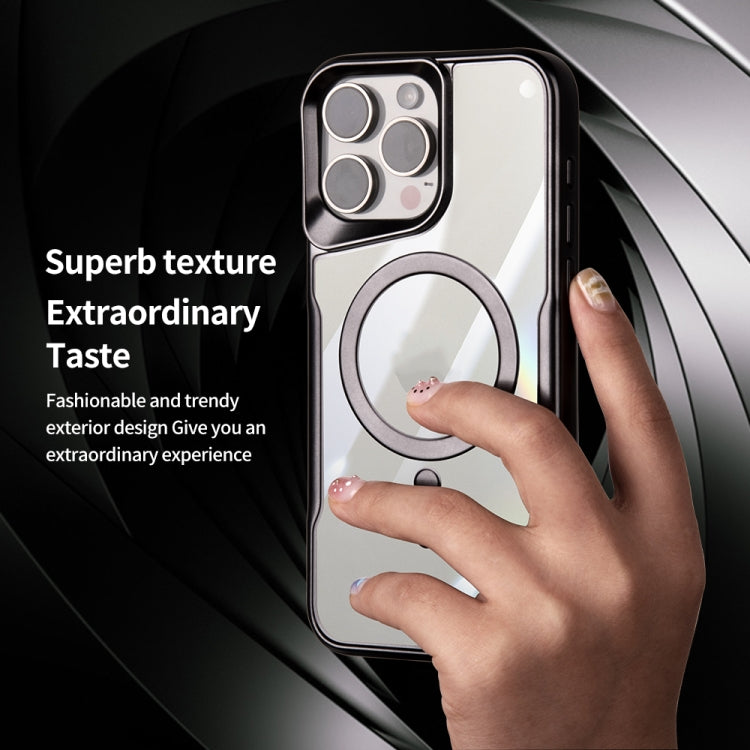 For iPhone 15 Blade MagSafe Magnetic Transparent PC Phone Case