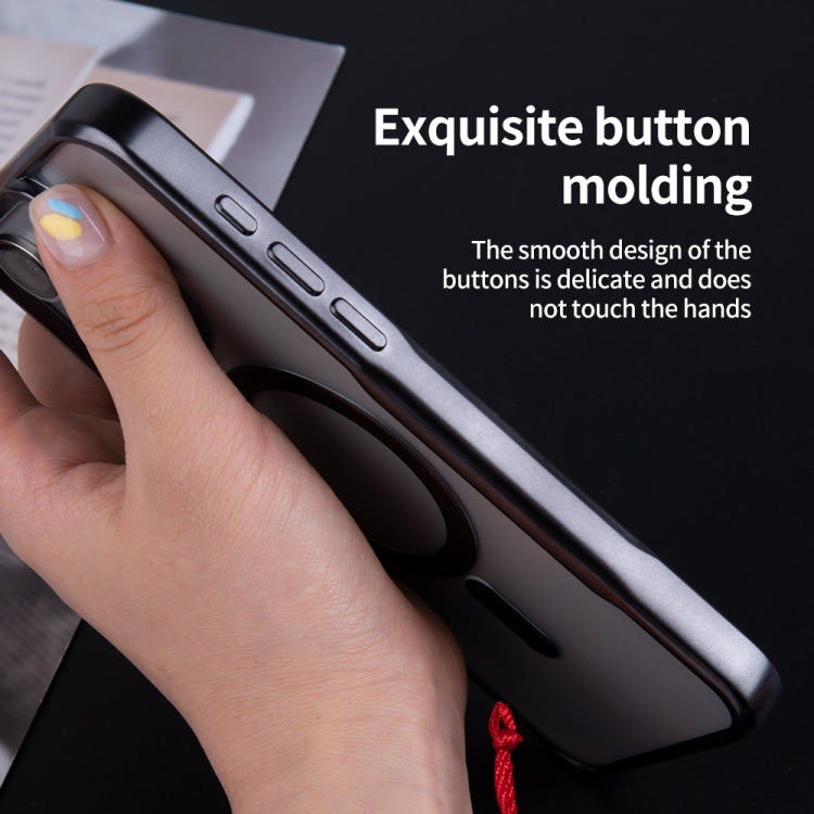 For iPhone 15 Blade MagSafe Magnetic Transparent PC Phone Case