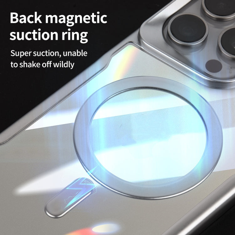 For iPhone 15 Blade MagSafe Magnetic Transparent PC Phone Case