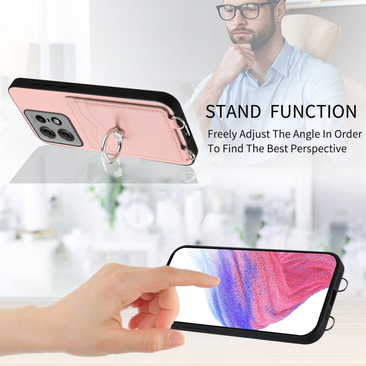 For Motorola Edge 50 Pro EU Edition R20 Ring Card Holder Phone Case