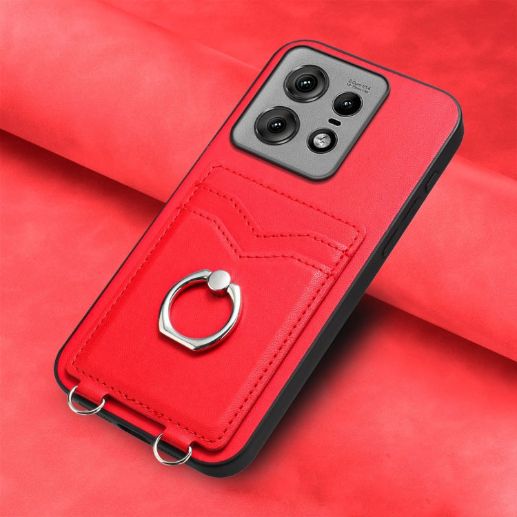 For Motorola Edge 50 Pro EU Edition R20 Ring Card Holder Phone Case