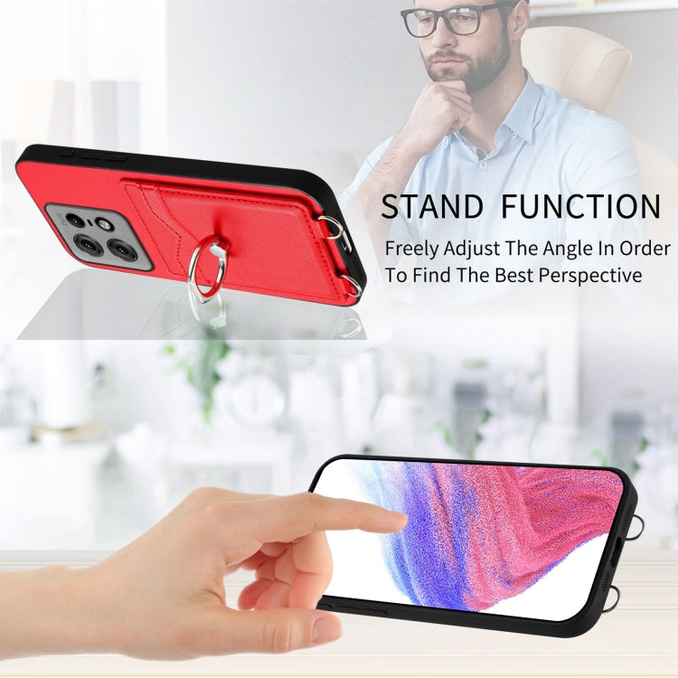 For Motorola Edge 50 Pro EU Edition R20 Ring Card Holder Phone Case