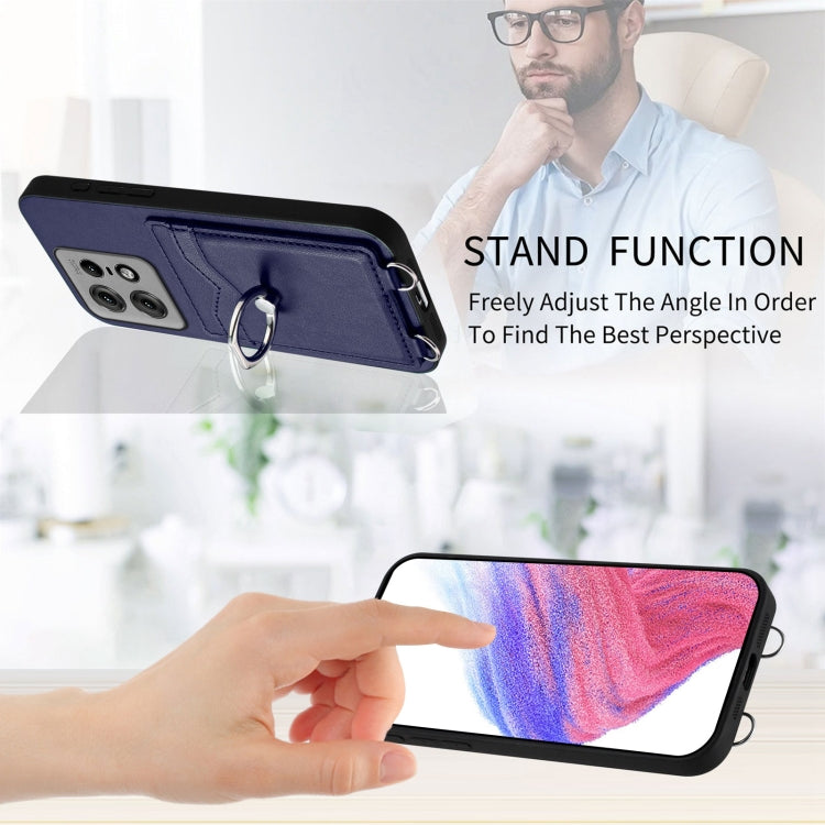 For Motorola Edge 50 Pro EU Edition R20 Ring Card Holder Phone Case