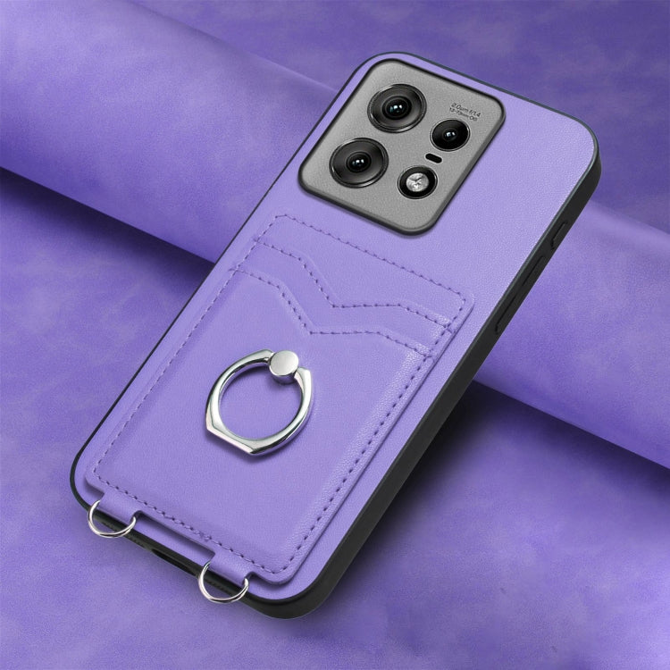 For Motorola Edge 50 Pro EU Edition R20 Ring Card Holder Phone Case