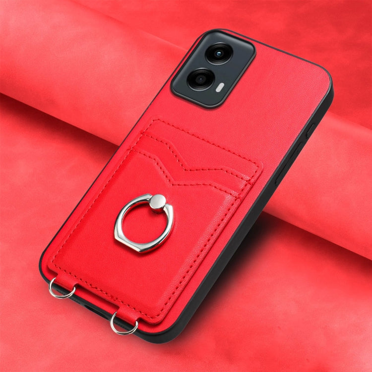 For Motorola Moto G 5G 2024 R20 Ring Card Holder Phone Case