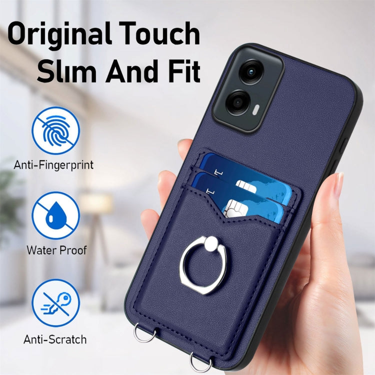 For Motorola Moto G 5G 2024 R20 Ring Card Holder Phone Case