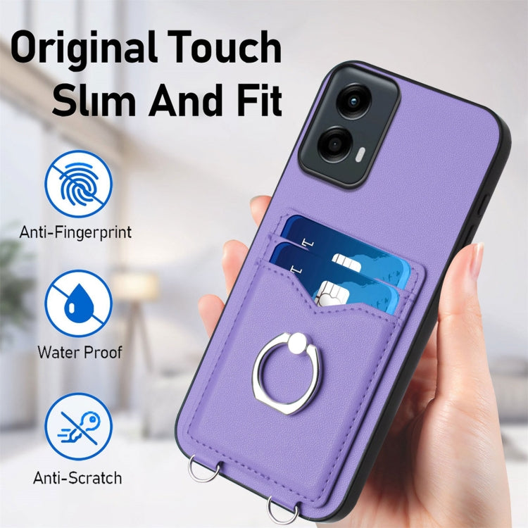 For Motorola Moto G 5G 2024 R20 Ring Card Holder Phone Case