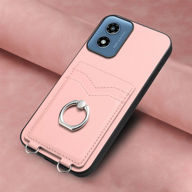 For Motorola Moto G Play 2024 4G R20 Ring Card Holder Phone Case