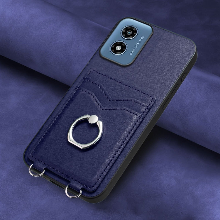 For Motorola Moto G Play 2024 4G R20 Ring Card Holder Phone Case