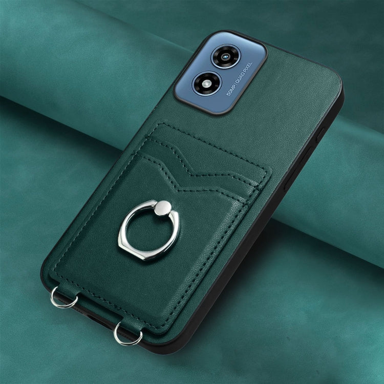 For Motorola Moto G Play 2024 4G R20 Ring Card Holder Phone Case