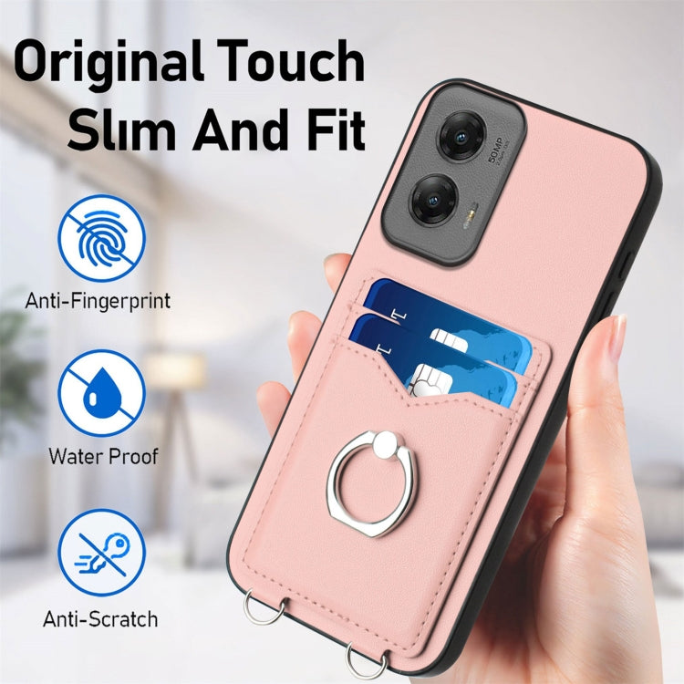 For Motorola Moto G Stylus 5G 2024 R20 Ring Card Holder Phone Case