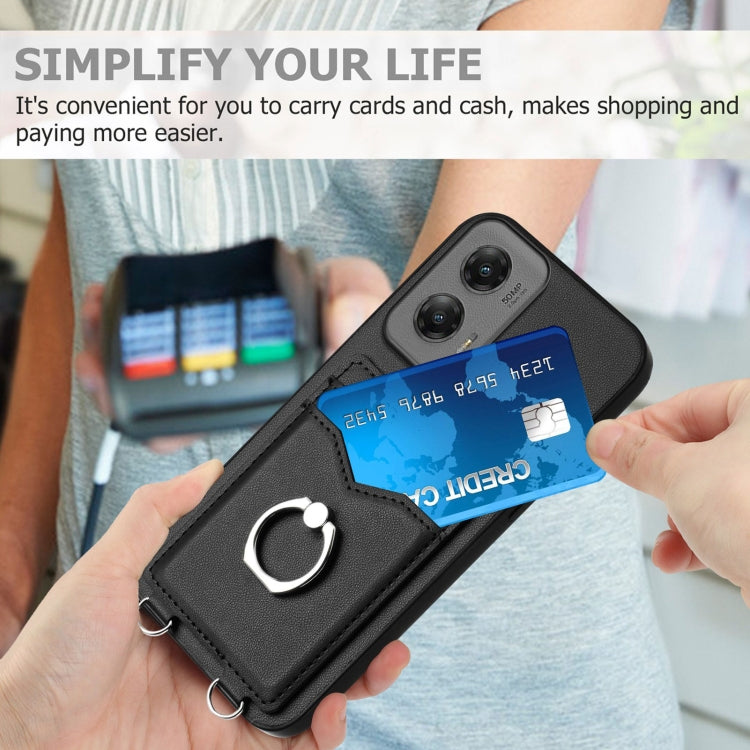 For Motorola Moto G Stylus 5G 2024 R20 Ring Card Holder Phone Case