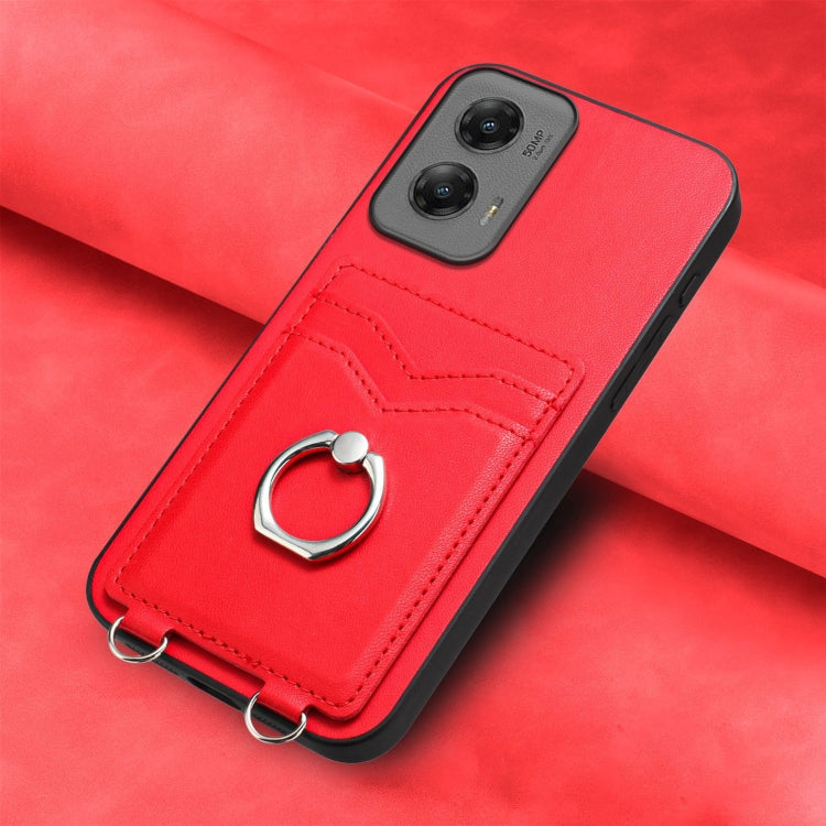 For Motorola Moto G Stylus 5G 2024 R20 Ring Card Holder Phone Case