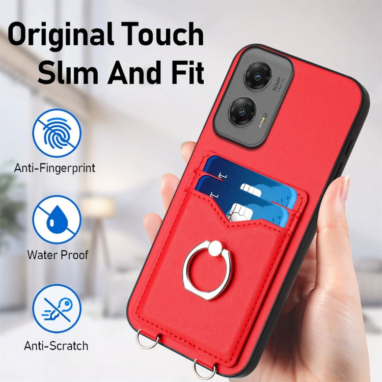 For Motorola Moto G Stylus 5G 2024 R20 Ring Card Holder Phone Case