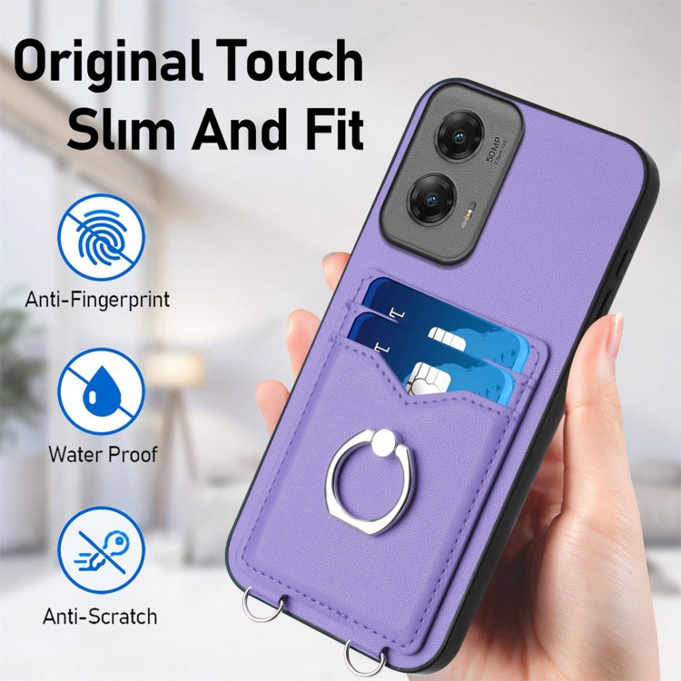 For Motorola Moto G Stylus 5G 2024 R20 Ring Card Holder Phone Case