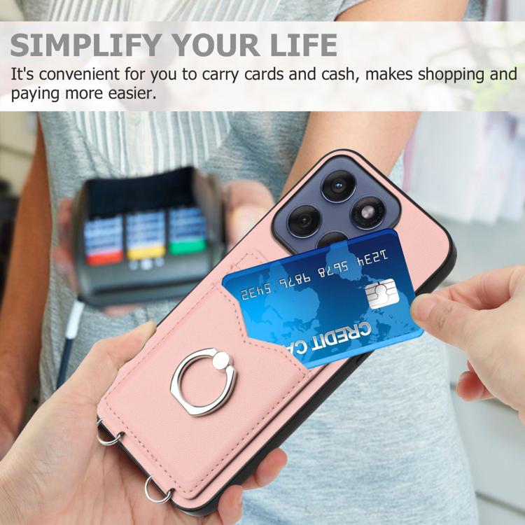 For Motorola Edge 60 Fusion / Edge 60 R20 Ring Card Holder Phone Case