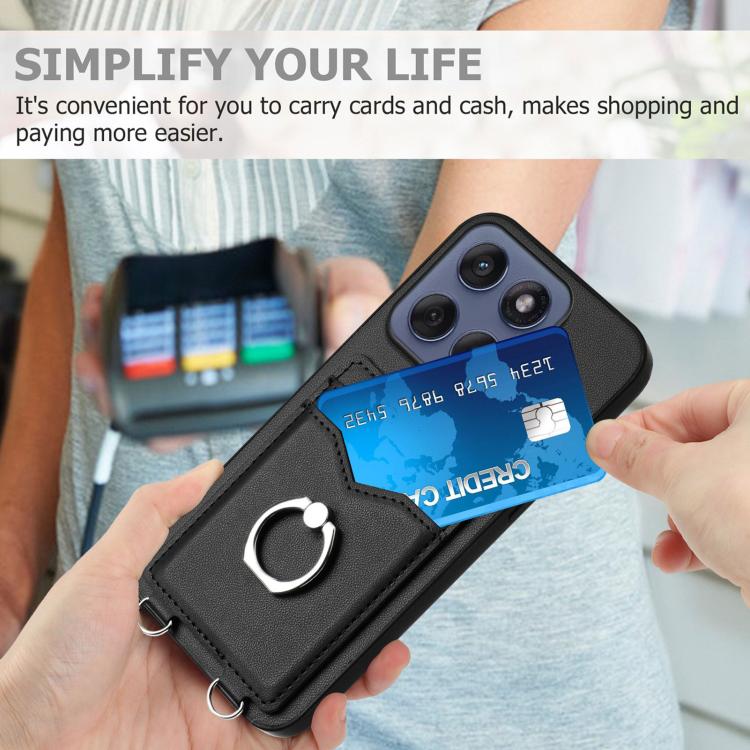 For Motorola Edge 60 Fusion / Edge 60 R20 Ring Card Holder Phone Case